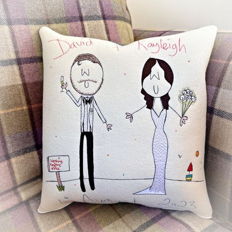 personalised wedding cushion